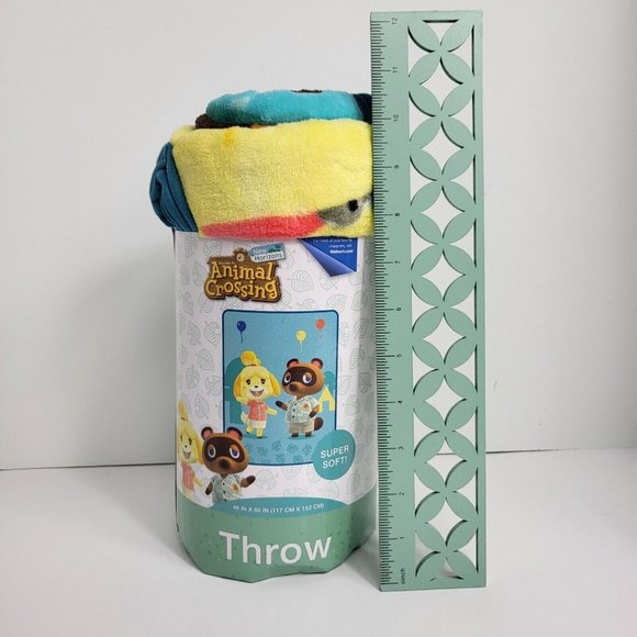 Animal Crossing New Horizons Super Soft Throw Plush Blanket 46" X 60" Nintendo - Picture 11 of 13